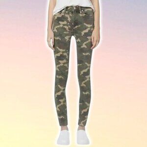 NWT HUDSON Barbara High Waist Super Skinny Ankle Jean Sz 23 Worn Camo